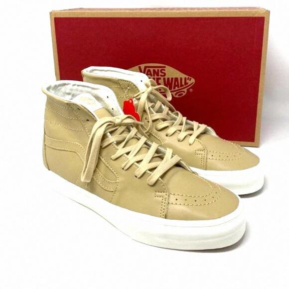 💖MEGA SALE💖Vans Sk8-Hi Tapered Soft Leather High VN0A4U162V1 Men's Beige Top - Picture 5 of 9